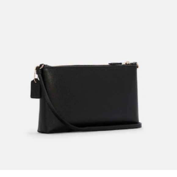 NWT Coach Zip Top Black Leather Crossbody Bag - Picture 4 of 9